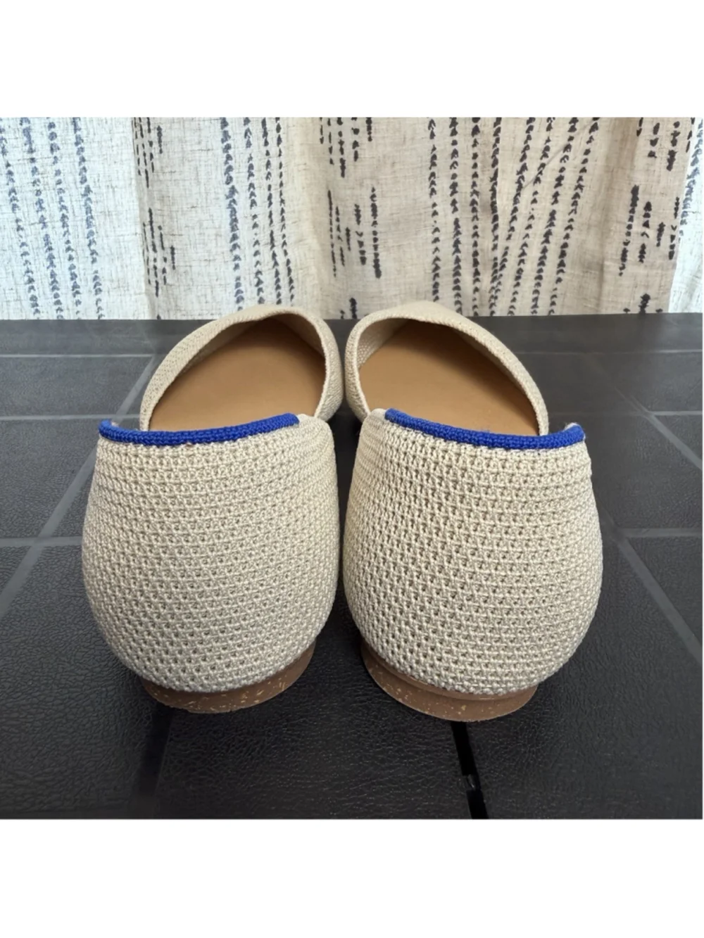 Rothy’s The D’Orsay Point Flat Conch Raffia Knit Size 9 EUC Slip On Comfort